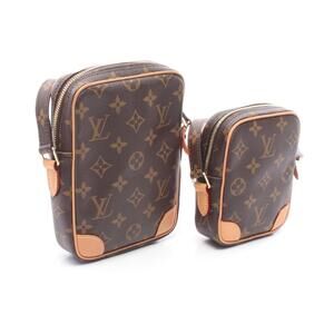 Louis Vuitton Panam Shoulder Bag Canvas Leather Brown Multicolor